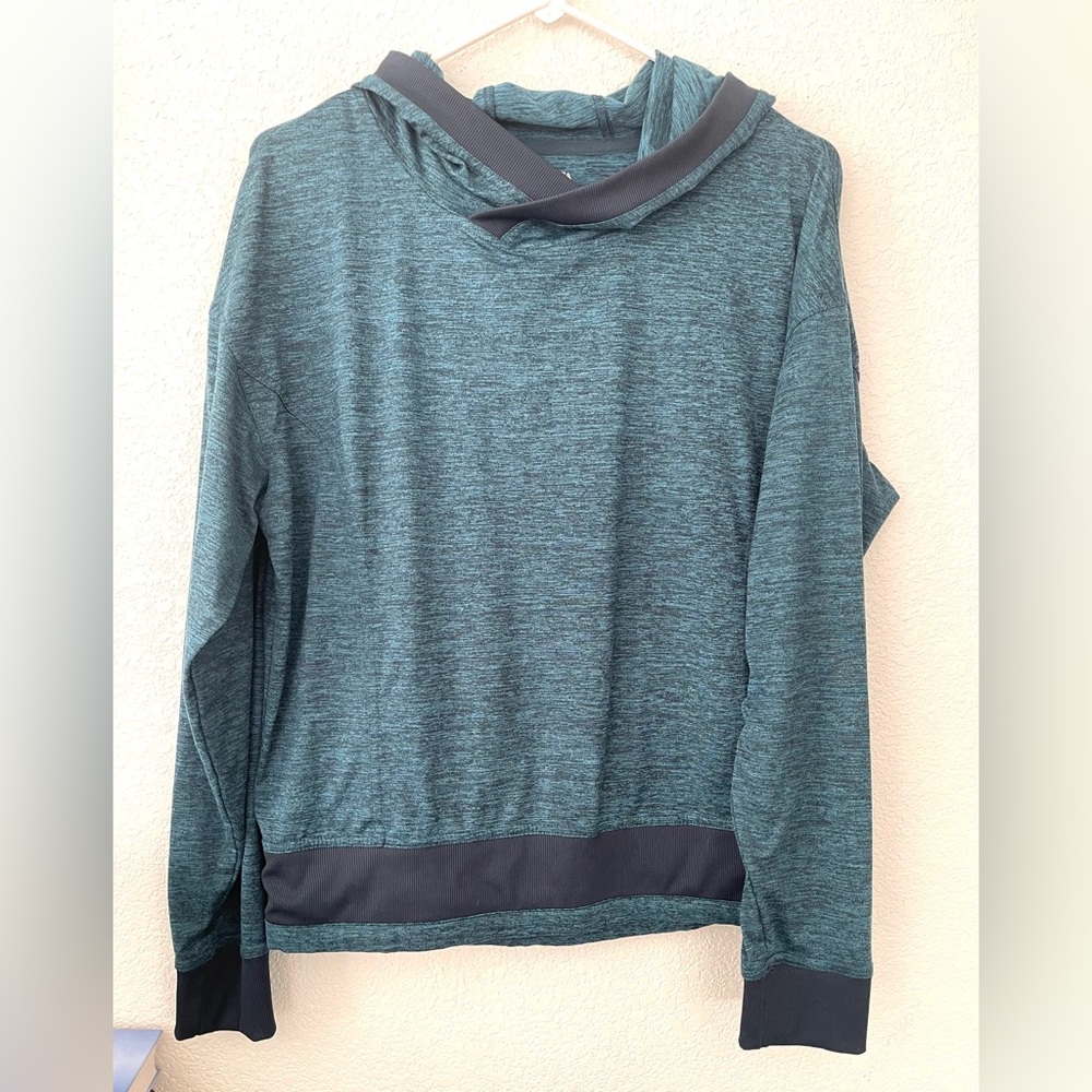 Mondetta Ladies' Soft Hoodie Teal Melange Size M